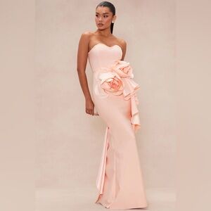 NEW Luxe Flower Bandage Blush Gown Medium Size 10 Sold Out